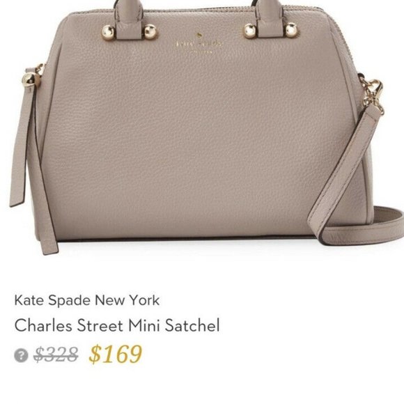 KATE SPADE NEW YORK MINI BRANTLEY WKRU3297 CHARLES ST BALLETSLIP Purse - Picture 2 of 13